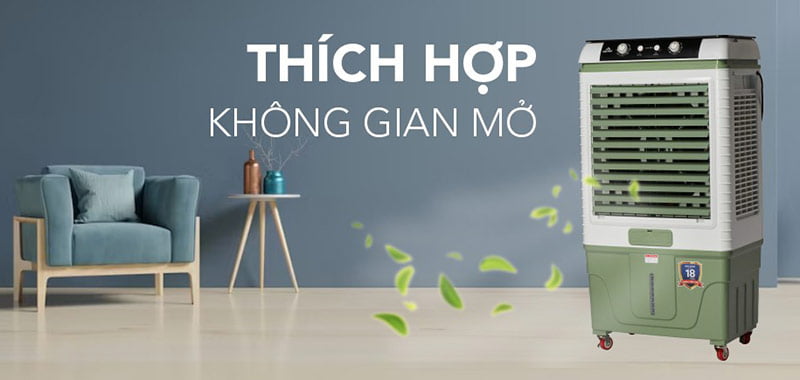 Máy làm mát không khí Hòa Phát HPCF1-010 thích hợp với không gian mở