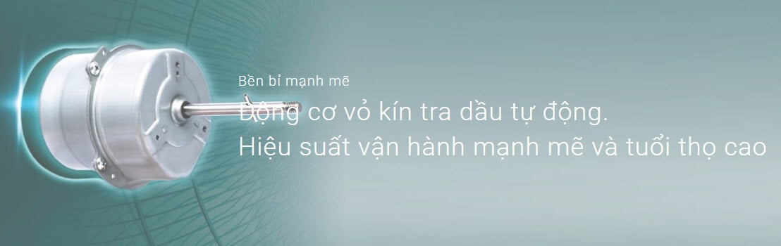 Động cơ kín tra dầu tự động của quạt cây đứng Mitsubishi LV16-RB CY-GY