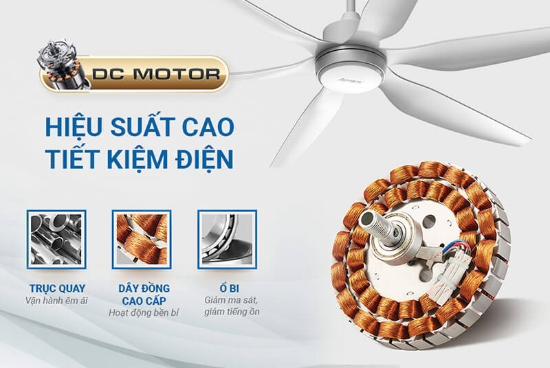 Quạt trần đèn Sunhouse APEX APF7696 6 cánh