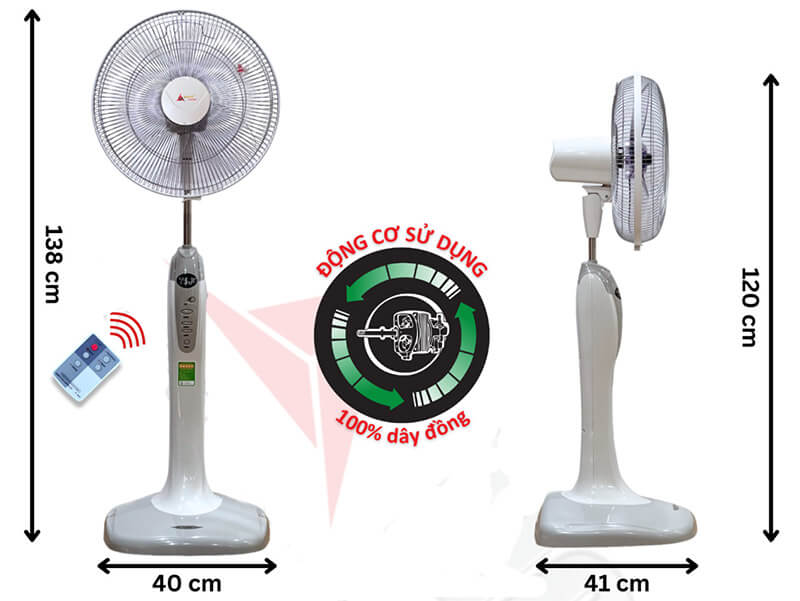Chi tiết về quạt cây đứng TICO HK-TC66